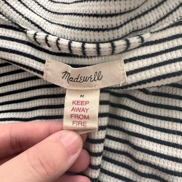 MADEWELL Striped Short Sleeve Button-Up Shirt - Picture 7 of 7